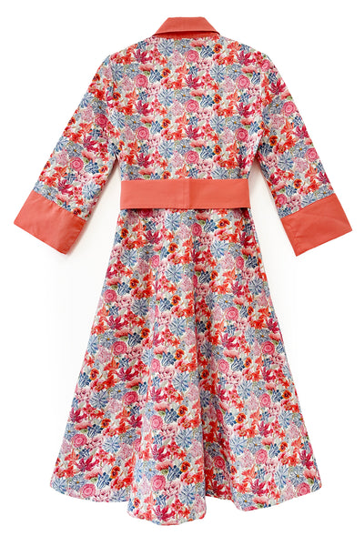 Памучна ризо-рокля с флорален принт