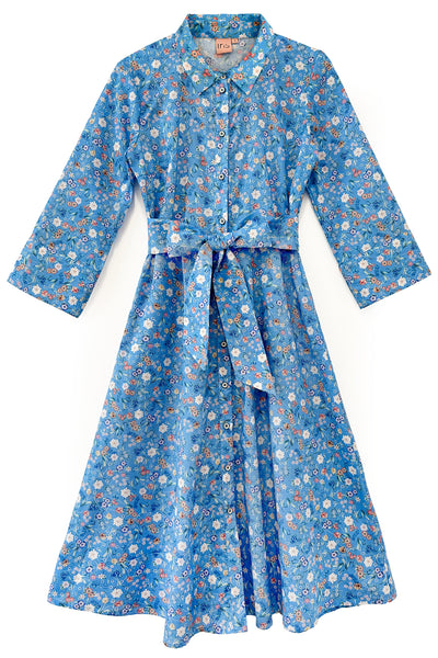 Памучна ризо-рокля с флорален принт