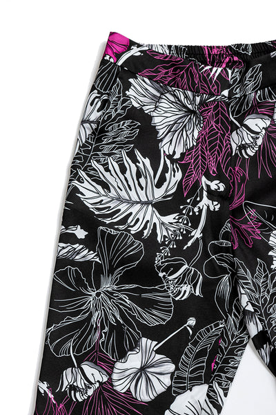 Сет от риза и панталон с принт на хавайски цветя