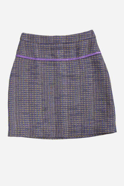 Къса пола от букле в лилаво