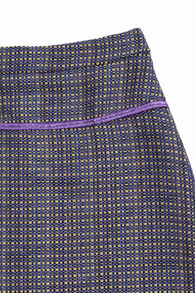Къса пола от букле в лилаво